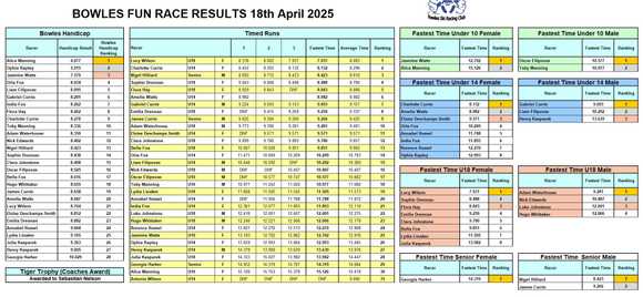 handicap results